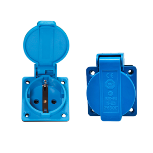 Ổ cắm Schuko 2P+E 220-250V 16A 1023106-GY