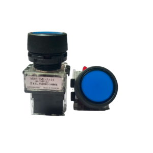 Nút nhấn không đèn viền nhựa màu xanh dương MRF-TM1A