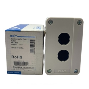 HỘP NÚT NHẤN 2 LỖ PHI 22 CHINT NP2-B02