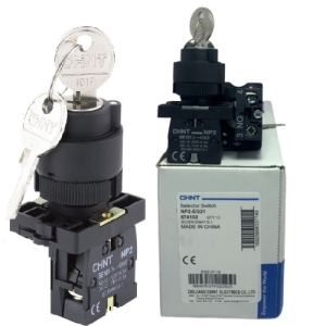 Công tắc xoay 2 vị trí có chìa Chint NP2-EG21