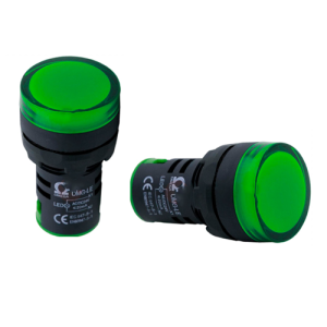 Đèn báo phẳng Ø22 IP54 24V AC/DC xanh lá OMG-LE-G23