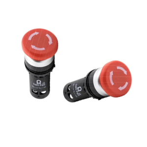 Nút dừng khẩn Ø22 1NO 1NC màu đỏ, xoay để nhả OMG-PBE-11ZS