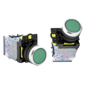 Nút nhấn nhả Ø22 IP65 1NO 1NC màu xanh lá OMG-PBH-11-G
