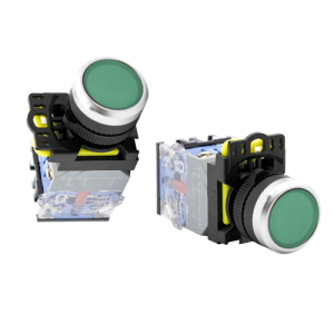 Nút nhấn nhả Ø22 IP65 2NO màu xanh lá OMG-PBH-20-G