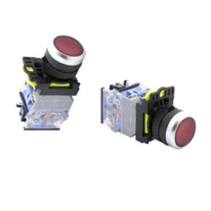 Nút nhấn nhả Ø22 có đèn LED 220VAC 2NO màu xanh lá OMG-PBH-20D-G31