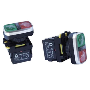 Nút nhấn đôi Omega không đèn Ø 22mm, ký hiệu ON-OFF OMG-PBX-11R2