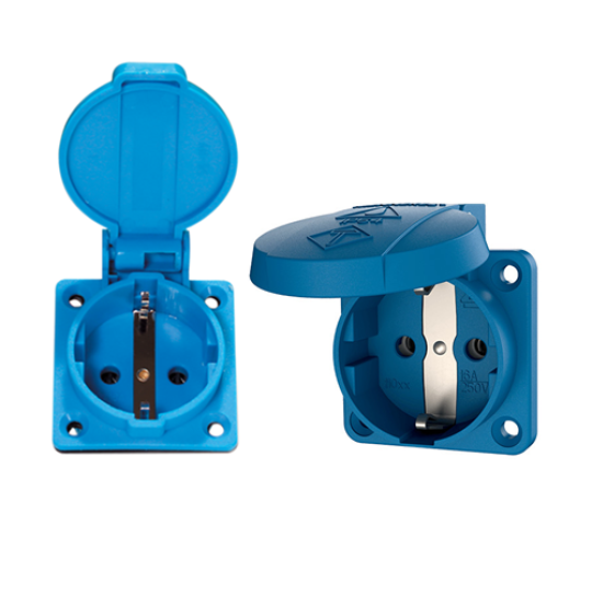 Ổ cắm Schuko 2P+E 220-250V 16A  1023106-DB