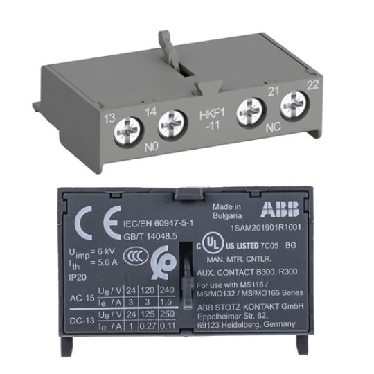 Tiếp điểm phụ cho cầu dao khởi động động cơ ABB 1SAM201901R1001   (HKF1-11)