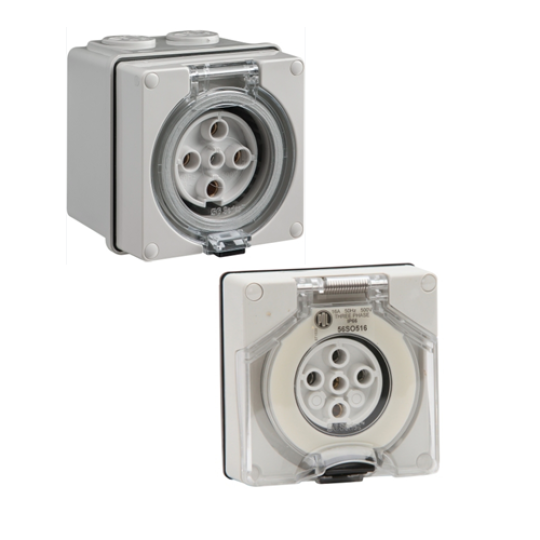 Ổ cắm 3 pha - Ổ cắm 4 Đấm tròn - Sino Vanlock 56SO420