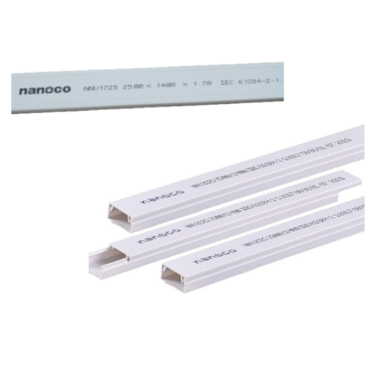 Nẹp dòng dây điện dạng vuông 25x14mm NANOCO NNV1725