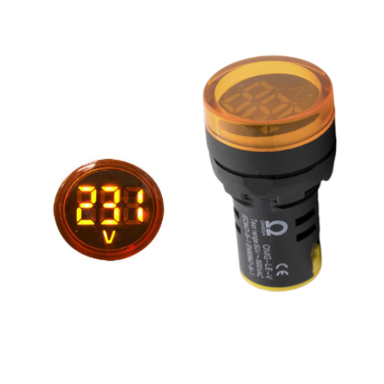 Đèn báo điện áp 50~500VAC Ø22 IP54 màu vàng nhạt OMG-LE-V-LY