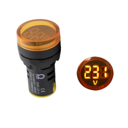 Đèn báo điện áp 50~500VAC Ø22 IP54 màu vàng đậm OMG-LE-V-Y