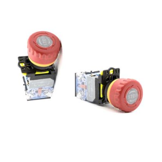 Nút nhấn khẩn Ø22 có đèn LED 220VAC 1NO 1NC màu đỏ, xoay để nhả OMG-PBH-11ZFD-31