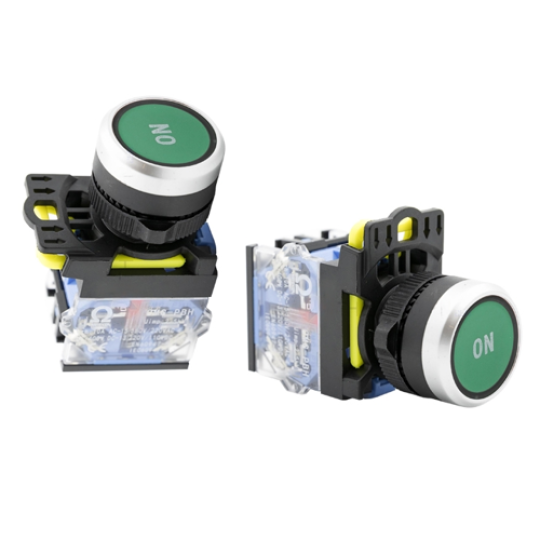 Nút nhấn nhả ON Ø22 IP65 1NO màu xanh lá OMG-PBX-10B-9
