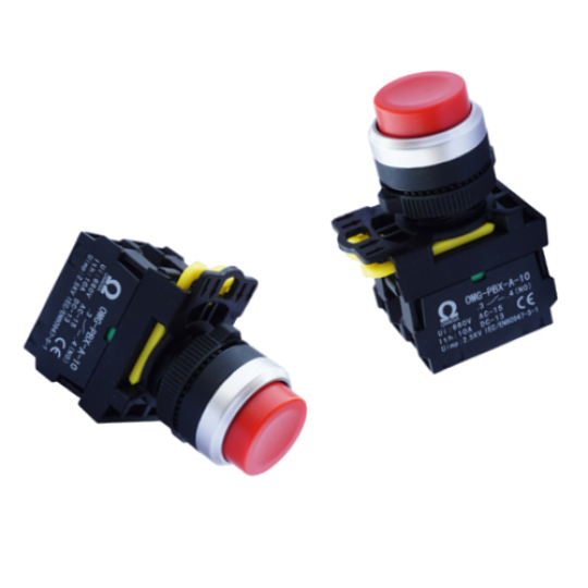 Nút nhấn nhả OMG-PBX có đèn báo LED OMG-PBX-11HD-R23