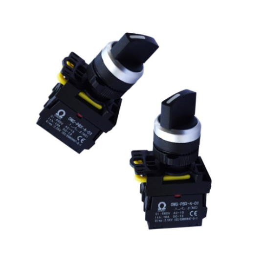 Công tắc xoay 3 vị trí tự giữ Ø22 IP65 OMG-PBX-20XS