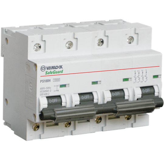 Cầu dao tự động MCB SafeGuard PS100H Series 4P SINO PS100H/4/D125
