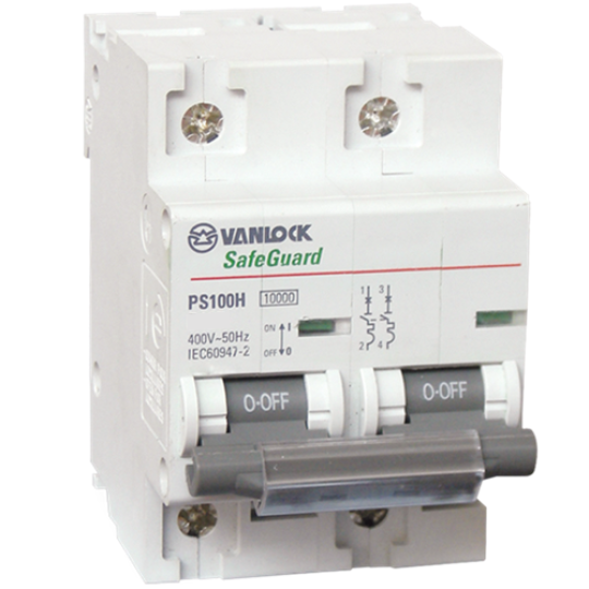 Cầu dao tự động MCB SafeGuard PS100H Series 2P SINO PS100H/2/D100