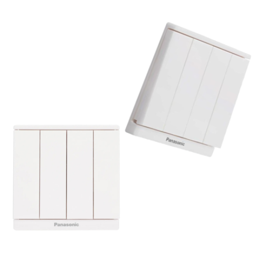 Bộ 4 Công tắc 2 chiều Moderva Trắng  WMF518-1VN